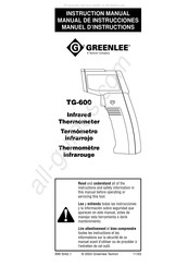 Greenlee TG-600 Manuel D'instructions