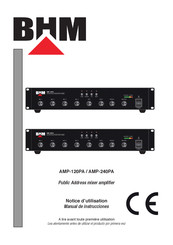 BHM AMP-120PA Notice D'utilisation