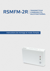 Sentera Controls RSMFM-2R Instructions De Montage Et Mode D'emploi