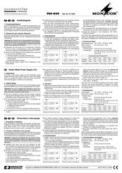 Monacor PSS-800 Guide Rapide