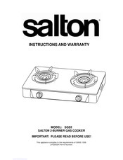 Salton SGS2 Instructions Et Garantie