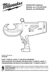 Milwaukee Tool M18 FORCE LOGIC 2779-20 Manuel De L'utilisateur