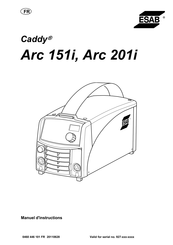 ESAB Caddy Arc 151i Manuel D'instructions