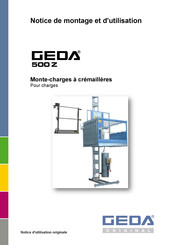 GEDA 500Z Notice De Montage Et D'utilisation