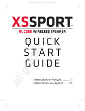 808 AUDIO XS Sport RUGGED SPR100 Guide De Démarrage Rapide
