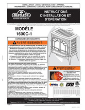 Napoleon Fireplaces 1600C-1 Instructions D'installation Et D'opération