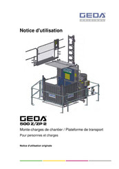 GEDA 500Z/ZP2 Notice D'utilisation