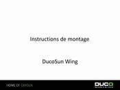Duco DucoSun Wing Instructions De Montage