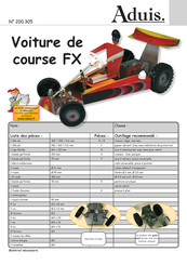 Aduis Voiture de course FX Instructions De Montage