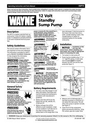 Wayne ESP15 Mode D'emploi