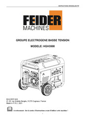 FEIDER Machines FGH3500 Mode D'emploi