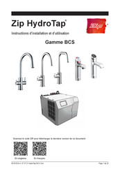 Zip HydroTap BCS 175 Wave Serie Instructions D'installation Et D'utilisation