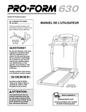 Pro-Form 630 Manuel De L'utilisateur