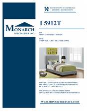 Monarch Specialties I 5912T Instructions D'assemblage