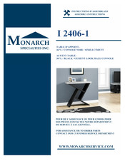 Monarch Specialties I 2406-1 Instructions D'assemblage