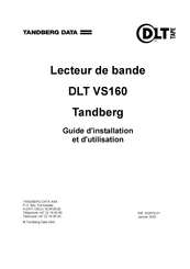 Tandberg Data DLT VS160 Guide D'installation Et D'utilisation