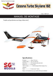 SG MODELS Cessna Turbo Skylane 182 Manuel De Montage