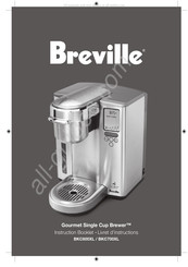 Breville Gourmet Single Cup Brewer BKC700XL Livret D'instructions