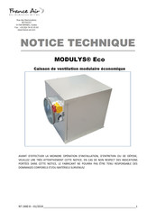 France Air MODULYS Eco 4200 Notice Technique