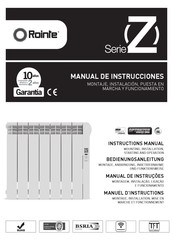 Rointe RC607ZCC1 Manuel D'instructions