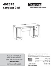 Sauder 402375 Mode D'emploi