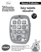 VTech Disney Winnie l'ourson Manuel D'utilisation