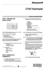 Honeywell CT54 Instructions D'installation