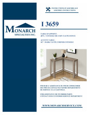 Monarch Specialties I 3659 Instructions D'assemblage