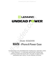 Lenmar Undead Power BC6S Mode D'emploi