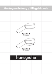 Hansgrohe Aquaclub 1 28352 Serie Instructions De Montage