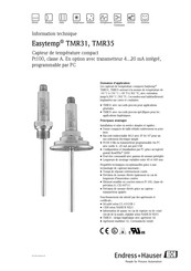 Endress+Hauser Easytemp TMR31 Information Technique