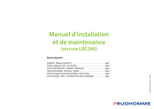 prudhomme LRC260 Manuel D'installation Et De Maintenance