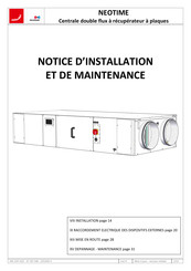 Zehnder NEOTIME 900 Notice D'installation Et De Maintenance
