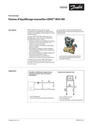 Danfoss LENO MSV-BD Fiche Technique