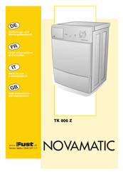 NOVAMATIC TK 806 Z Livret D'instructions Et D'entretien