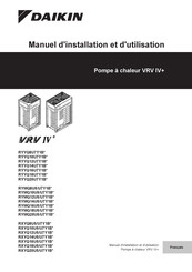 Daikin VRV IV+ RYMQ8U5 Serie Manuel D'installation Et D'utilisation