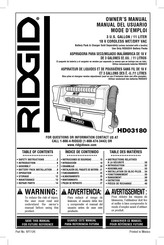 RIDGID HD03180 Mode D'emploi