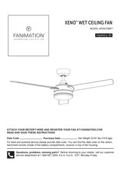 Fanimation XENO FP6729B Serie Manuel D'instructions