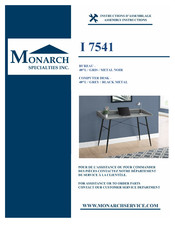 Monarch Specialties I 7541 Instructions D'assemblage