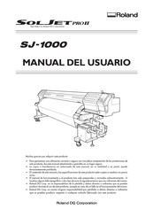 Roland SOLJET PRO II SJ-1000 Mode D'emploi