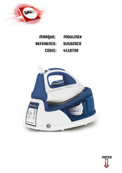 Moulinex Purely & Simply SV5020CO Mode D'emploi