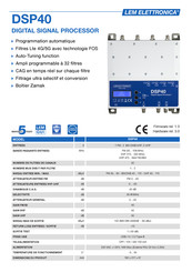 LEM ELETTRONICA DSP40 Manuel D'instructions