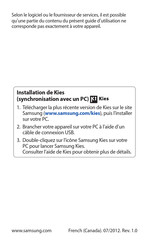 Samsung YP-GI1 Guide D'utilisation