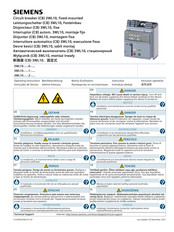 Siemens 3WL10 - 1 Serie Notice D'utilisation