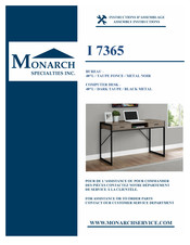 Monarch Specialties I 7365 Instructions D'assemblage