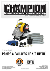 Champion Power Equipment 100166 Guide D'entretien Et D'utilisation
