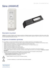 Distech Controls UNIWAVE Serie Guide D'installation