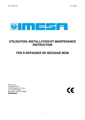 Imesa MCM 3200 Guide D'utilisation, Installation Et Maintenance