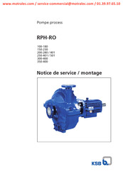 KSB RPH-RO 350-400 Notice De Service / Montage
