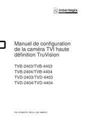 Interlogix HD-TVI 1080P TruVision TVB-2403 Manuel De Configuration